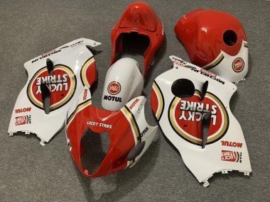 Carenados Moto Suzuki GSXR 1300 1996-2007 - Blanco Rojo Lucky Strike Asequibles