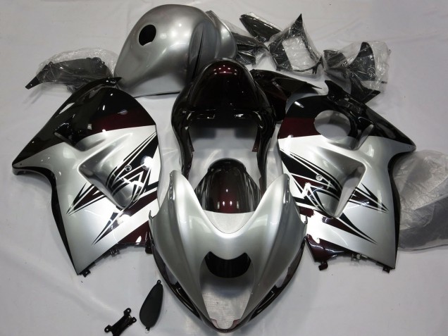 Carenados Moto Suzuki GSXR 1300 1996-2007 - Plata Rojo Oscuro Asequibles