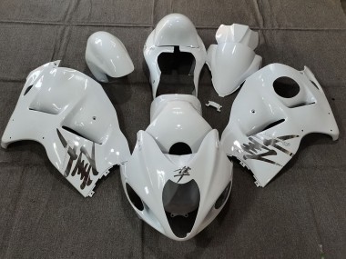 Carenados Moto Suzuki GSXR 1300 1996-2007 - Blanco OEM Estilo Plata Calcomanías Asequibles
