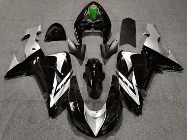 Carenados Moto Kawasaki ZX10R 2006-2007 - Negro Brillante Plata Asequibles