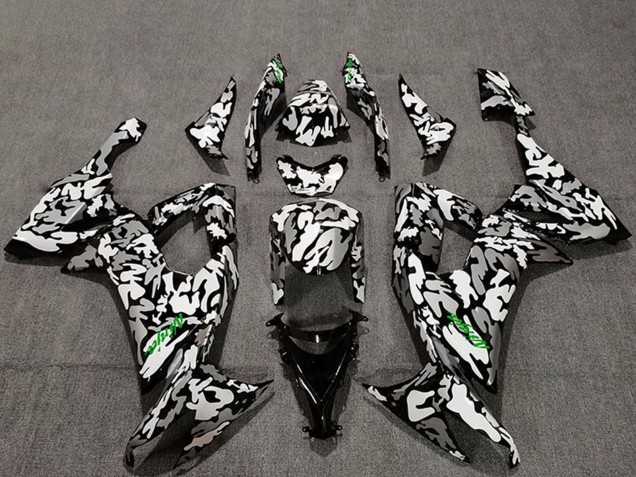 Carenados Moto Kawasaki ZX10R 2008-2010 - Camouflage Verde Calcomanías Asequibles