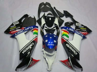 Carenados Moto Kawasaki ZX10R 2008-2010 - Negro Brillante Blanco Azul Rojo Eurobet Lee Carrera Star Asequibles