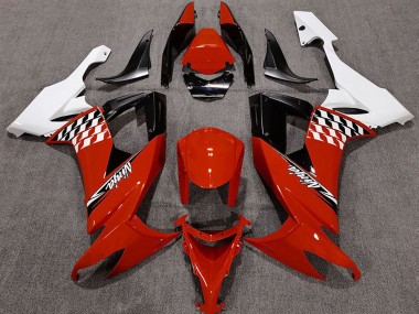 Carenados Moto Kawasaki ZX10R 2008-2010 - Blanco Rojo Negro Asequibles
