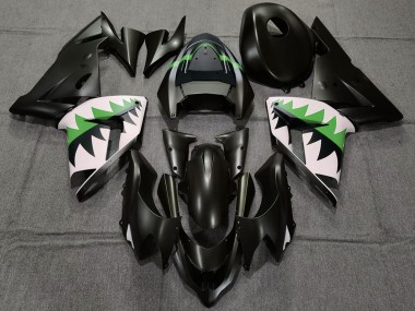 Carenados Moto Kawasaki ZX10R 2004-2005 - Negro Mate Verde Asequibles