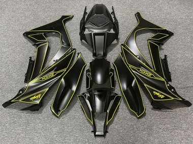 Carenados Moto Kawasaki ZX10R 2011-2015 - Negro Mate Amarillo Línea Asequibles