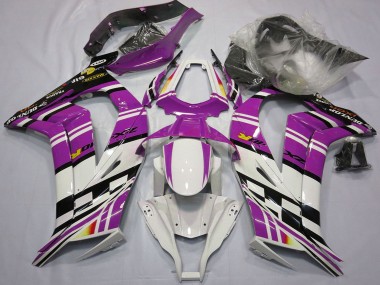 Carenados Moto Kawasaki ZX10R 2011-2015 - Púrpura Negro Blanco Amarillo Asequibles