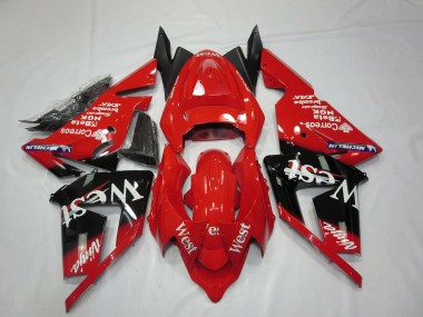 Carenados Moto Kawasaki ZX10R 2004-2005 - Rojo West Asequibles