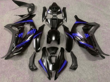 Carenados Moto Kawasaki ZX10R 2016-2020 - Negro Mate Azul Ninja Asequibles