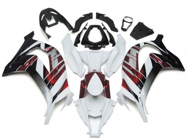 Carenados Moto Kawasaki ZX10R 2016-2020 - Blanco Rojo Negro Asequibles
