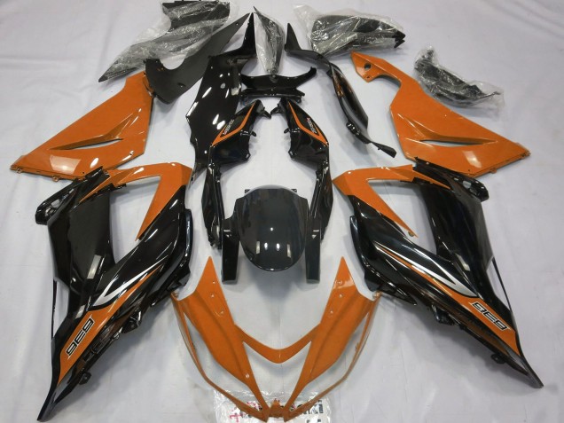 Carenados Moto Kawasaki ZX6R 2013-2018 - Naranja Negro Brillante Asequibles