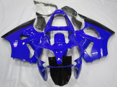 Carenados Moto Kawasaki ZX6R 2000-2002 - Azul Negro Brillante Asequibles
