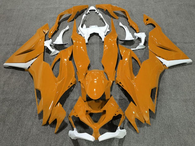 Carenados Moto Kawasaki ZX6R 2019-2022 - Blanco Naranja Asequibles