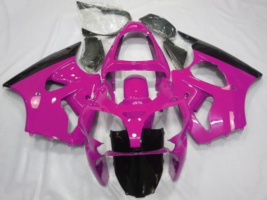 Carenados Moto Kawasaki ZX6R 2000-2002 - Rosa Negro Brillante Asequibles