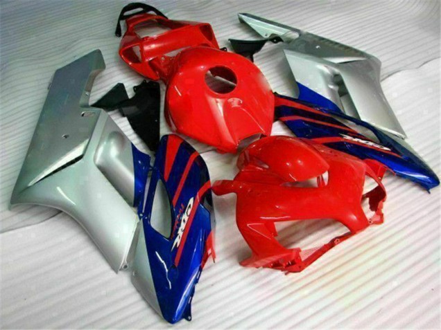 Carenados Moto Honda CBR1000RR 2004-2005 - Plata Rojo Azul Negro Raya Asequibles