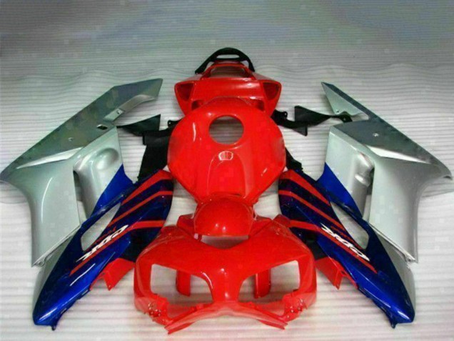 Carenados Moto Honda CBR1000RR 2004-2005 - Plata Rojo Azul Negro Raya Asequibles