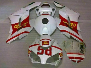 Carenados Moto Honda CBR1000RR 2004-2005 - Blanco Rojo Amarillo San Carlo 58 Asequibles