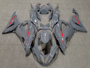 Carenados Moto Kawasaki ZX6R 2013-2018 - Nardo Gris Rojo Asequibles