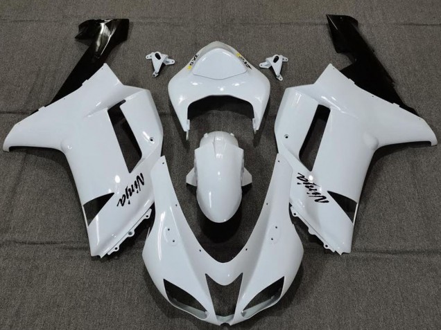 Carenados Moto Kawasaki ZX6R 2007-2008 - Plain Blanco Gloss Asequibles