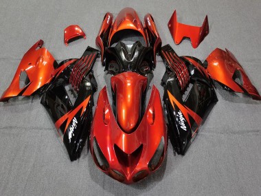 Carenados Moto Kawasaki ZX14R 2006-2011 - Rojo Negro Brillante Asequibles