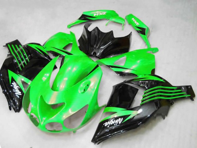 Carenados Moto Kawasaki ZX14R ZZR1400 2012-2024 - Verde Negro Brillante Blanco Ninja Asequibles