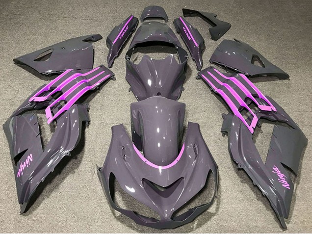 Carenados Moto Kawasaki ZX14R ZZR1400 2012-2024 - Nardo Gris Rosa Asequibles