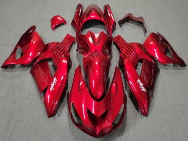 Carenados Moto Kawasaki ZX14R 2006-2011 - Rojo Blanco Ninja Asequibles