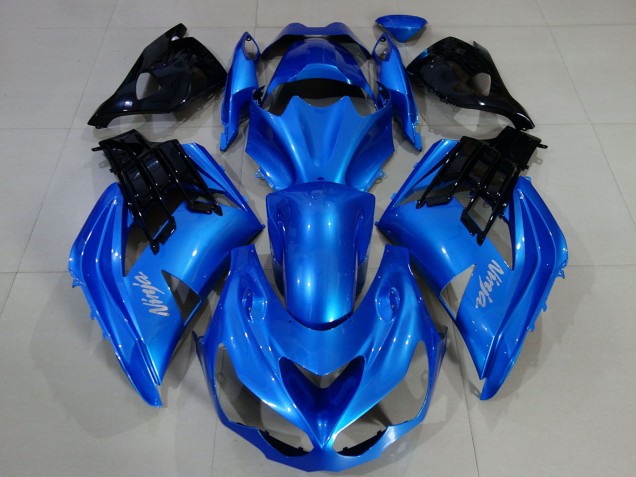 Carenados Moto Kawasaki ZX14R ZZR1400 2012-2024 - Azul Negro Asequibles