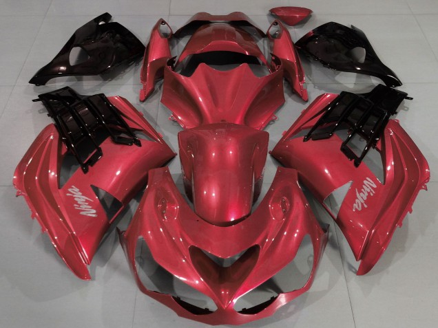 Carenados Moto Kawasaki ZX14R ZZR1400 2012-2024 - Rojo Negro Asequibles