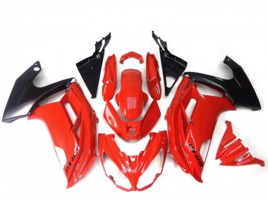Carenados Moto Kawasaki ER6F 2012-2014 - Rojo Negro Brillante Asequibles