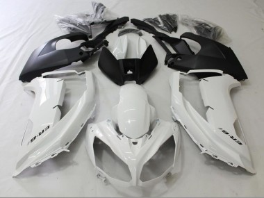 Carenados Moto Kawasaki Ninja ER6F 2012-2014 - Blanco Brillante Negro Mate Asequibles