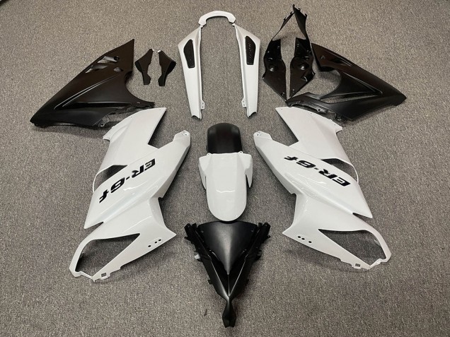Carenados Moto Kawasaki Ninja ER6F 2009-2011 - Blanco Negro Mate Asequibles