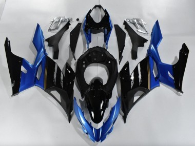 Carenados Moto Kawasaki Ninja 400 2018-2024 - Azul Negro Brillante Asequibles