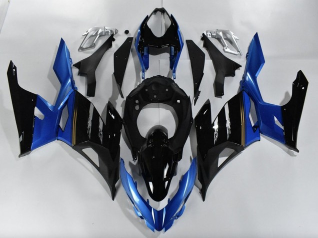 Carenados Moto Kawasaki Ninja 400 2018-2024 - Azul Negro Brillante Asequibles