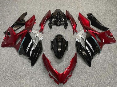 Carenados Moto Kawasaki Ninja 400 2018-2024 - Rojo Negro Brillante Asequibles