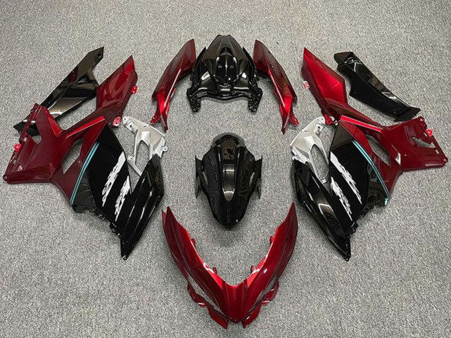 Carenados Moto Kawasaki Ninja 400 2018-2024 - Rojo Negro Brillante Asequibles