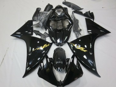 Carenados Moto Yamaha R1 2009-2011 - Negro Brillante Oro Calcomanía Asequibles