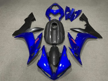 Carenados Moto Yamaha R1 2004-2006 - FibraCarbono Estilo Azul Asequibles