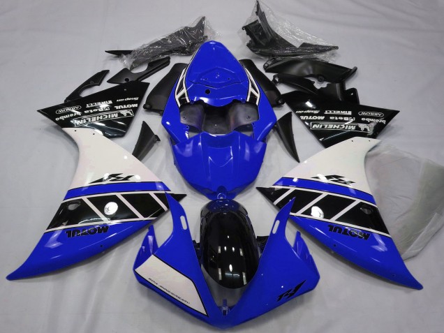 Carenados Moto Yamaha R1 2012-2014 - Blanco Azul Negro Brillante Asequibles