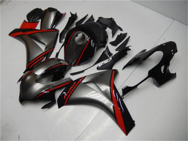 Carenado Moto Honda CBR1000RR 2008-2011 - Gris Rojo Negro Brillante Asequibles