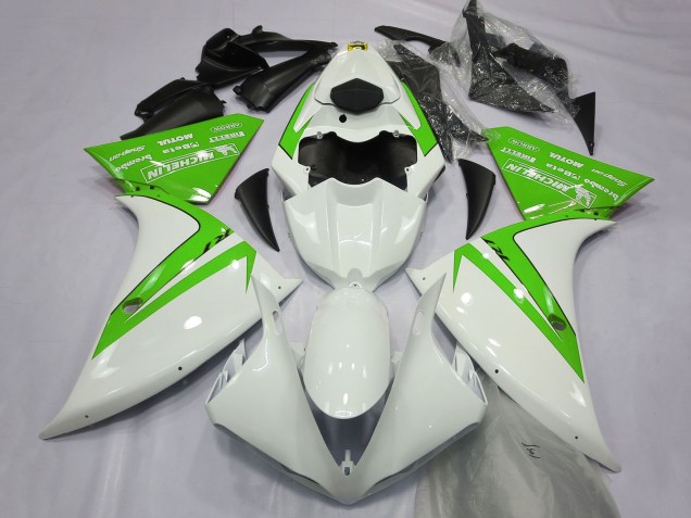 Carenados Moto Yamaha R1 2012-2014 - Blanco Verde Asequibles