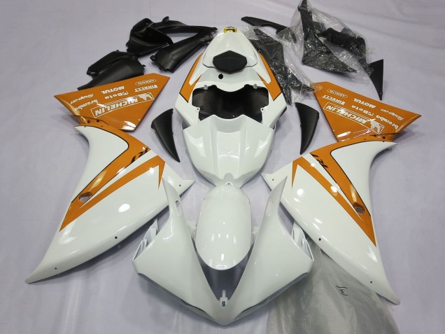 Carenados Moto Yamaha R1 2012-2014 - Blanco Naranja Asequibles