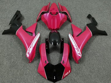 Carenados Moto Yamaha R1 2015-2019 - Hot Rosa Blanco Negro Brillante Asequibles
