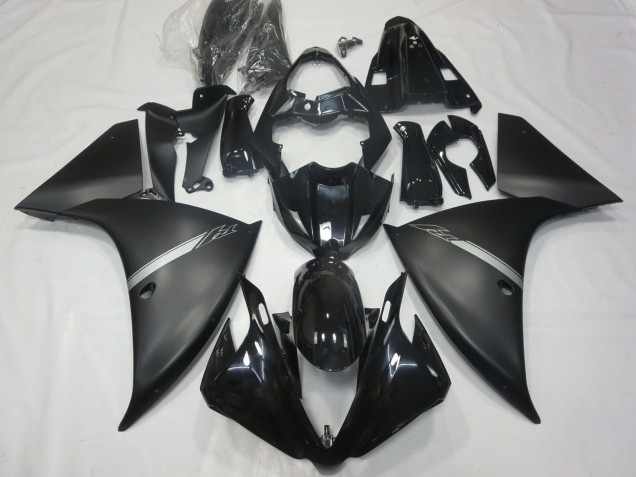 Carenados Moto Yamaha R1 2012-2014 - Negro Brillante Negro Mate Plata Asequibles
