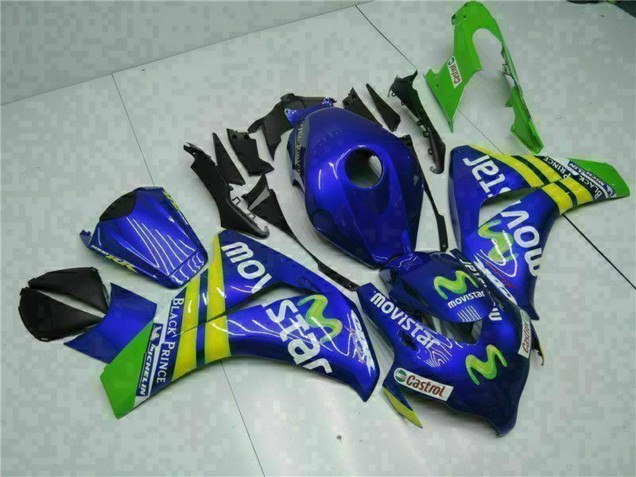 Carenados Moto Honda CBR1000RR 2008-2011 - Azul Amarillo Verde MoviStar Castrol Asequibles
