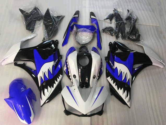 Carenados Moto Yamaha R3 2015-2018 - Blanco Azul Negro Brillante Tiburón Asequibles