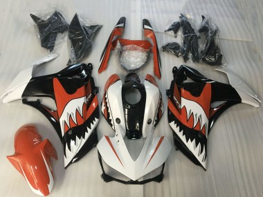 Carenados Moto Yamaha R3 2015-2018 - Blanco Naranja Negro Brillante Tiburón Asequibles