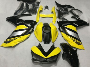 Carenados Moto Yamaha R3 2015-2018 - Amarillo Plata Negro Brillante Asequibles
