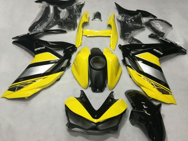 Carenados Moto Yamaha R3 2015-2018 - Amarillo Plata Negro Brillante Asequibles