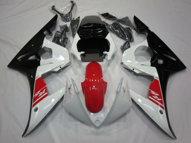 Carenado Moto Yamaha R6 2005 - Blanco Rojo Negro Asequibles