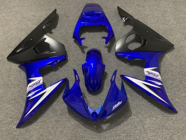 Carenado Moto Yamaha R6 2003-2004 - Azul Blanco Negro Mate Asequibles